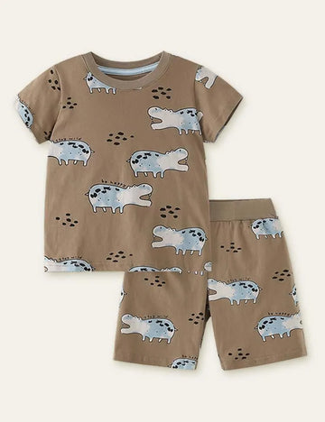 Hippo Printed Suit - Mini Taylor